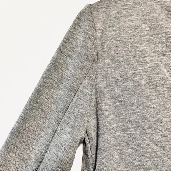 Fabletics Moscow Coat Womens SZ Medium Soft Cozy Terry Fleece Gray Midi Coatigan - Picture 6 of 14